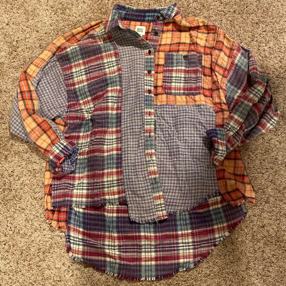 Urban Outfitters Patchwork Flannel Shirt